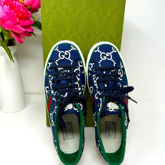 Gucci Other - 💯Authentic Gucci Canvas Printed Sneakers Size 8 plus Men